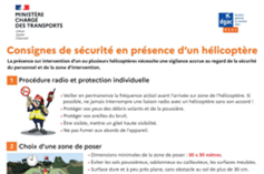 Consignes de sécurité aux abords hélicoptères