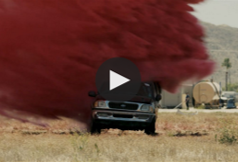 Essai de largage sur véhicule